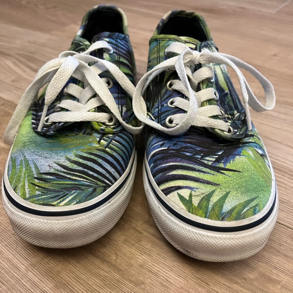 Green Tropical Vans Women’s Size 9